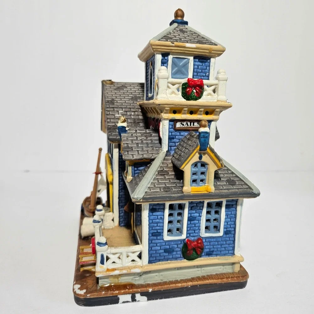 Lemax Plymouth Corners Hanson & Sons Sailmakers Lighted Building 2006 65383